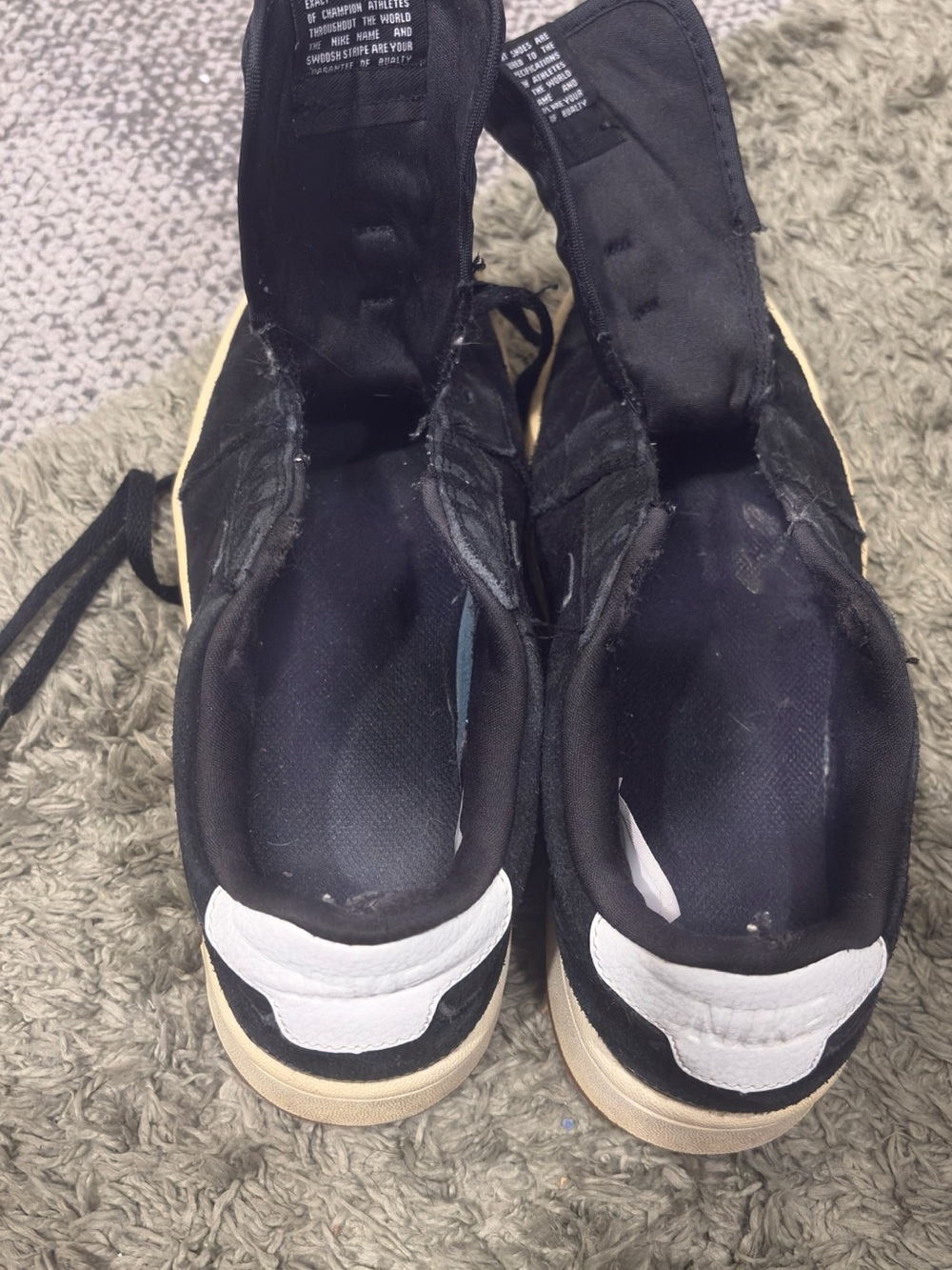 Well worn woman’s nike retro shoes